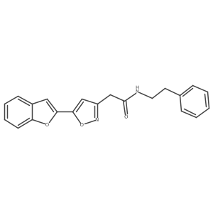2-(5-(benzofuran-2-yl)isoxazol-3-yl)-N-phenethylacetamide结构式