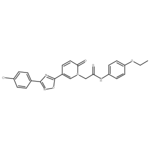 2-{5-[3-(4-chlorophenyl)-1,2,4-oxadiazol-5-yl]-2-oxo-1,2-dihydropyridin-1-yl}-N-(4-ethoxyphenyl)acetamide结构式