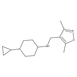1-Cyclopropyl-N-((3,5-dimethylisoxazol-4-yl)methyl)piperidin-4-amine Structure