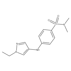 4-[(1-Ethyl-1H-pyrazol-4-yl)amino]-N,N-dimethylbenzenesulfonamide Structure
