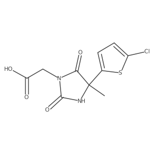 2-(4-(5-Chlorothiophen-2-yl)-4-methyl-2,5-dioxoimidazolidin-1-yl)acetic acid结构式