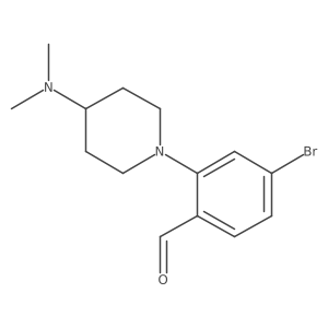 4-Bromo-2-(4-(dimethylamino)piperidin-1-yl)benzaldehyde Structure