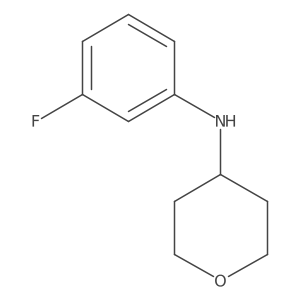 N-(3-fluorophenyl)oxan-4-amine结构式