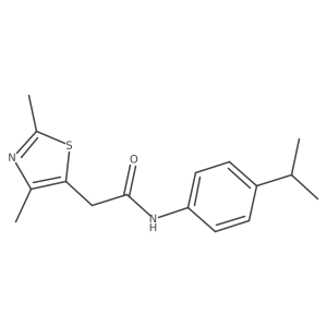 2-(2,4-dimethyl-1,3-thiazol-5-yl)-N-[4-(propan-2-yl)phenyl]acetamide结构式