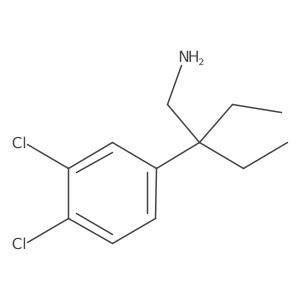 4-[3-(Aminomethyl)pentan-3-yl]-1,2-dichlorobenzene Structure