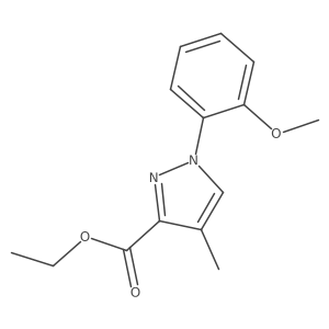 ethyl 1-(2-methoxyphenyl)-4-methyl-1H-pyrazole-3-carboxylate Structure