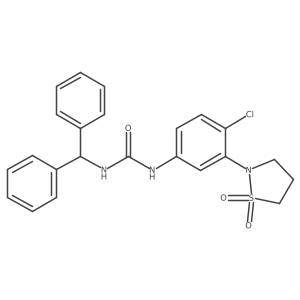 1-Benzhydryl-3-(4-chloro-3-(1,1-dioxidoisothiazolidin-2-yl)phenyl)urea Structure