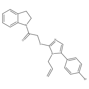 2-((1-allyl-5-(4-bromophenyl)-1H-imidazol-2-yl)thio)-1-(indolin-1-yl)ethanone Structure
