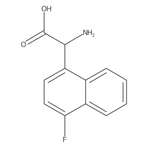 1-Naphthaleneacetic acid, |A-amino-4-fluoro-, (|AS)- Structure