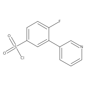 4-Fluoro-3-(pyridin-3-yl)benzenesulfonyl chloride结构式