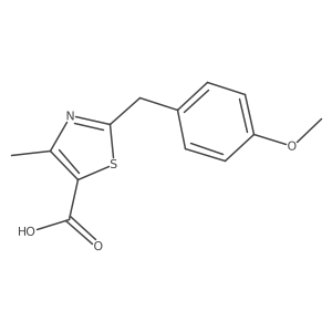 2-(4-Methoxybenzyl)-4-methylthiazole-5-carboxylic acid结构式