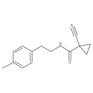 1-cyano-N-(4-fluorophenethyl)cyclopropanecarboxamide结构式