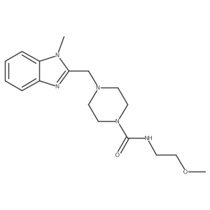 N-(2-methoxyethyl)-4-[(1-methyl-1H-1,3-benzodiazol-2-yl)methyl]piperazine-1-carboxamide结构式