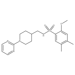 2-methoxy-4,5-dimethyl-N-((1-(pyrimidin-2-yl)piperidin-4-yl)methyl)benzenesulfonamide结构式