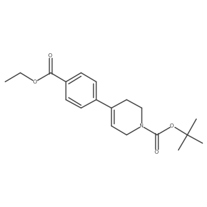Tert-butyl 4-(4-(ethoxycarbonyl)phenyl)-5,6-dihydropyridine-1(2h)-carboxylate结构式