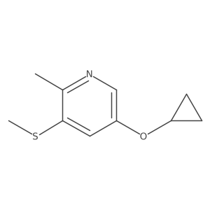 5-Cyclopropoxy-2-methyl-3-(methylthio)pyridine结构式