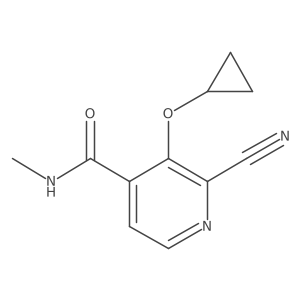 2-Cyano-3-cyclopropoxy-N-methylisonicotinamide结构式