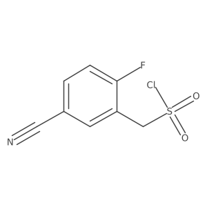 (5-Cyano-2-fluorophenyl)methanesulfonyl chloride结构式
