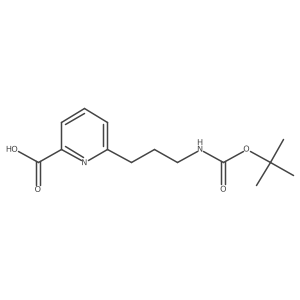 6-[3-[(2-Methylpropan-2-yl)oxycarbonylamino]propyl]pyridine-2-carboxylic acid Structure