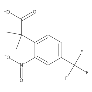 2-Methyl-2-[2-nitro-4-(trifluoromethyl)phenyl]propanoic acid结构式