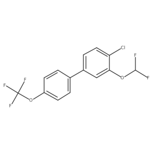 4-Chloro-3-(difluoromethoxy)-4'-(trifluoromethoxy)-1,1'-biphenyl结构式