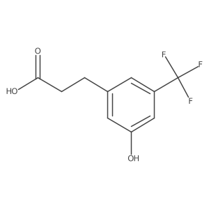 Benzenepropanoic acid, 3-hydroxy-5-(trifluoromethyl)- Structure