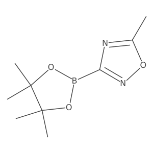5-Methyl-3-(4,4,5,5-tetramethyl-1,3,2-dioxaborolan-2-yl)-1,2,4-oxadiazole结构式