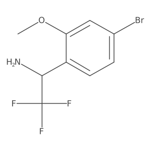 1-(4-Bromo-2-methoxyphenyl)-2,2,2-trifluoroethan-1-amine结构式