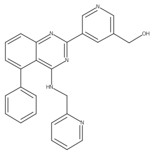 (5-(5-Phenyl-4-(pyridin-2-ylmethylamino)quinazolin-2-yl)pyridin-3-yl)methanol Structure