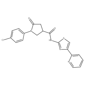 1-(4-chlorophenyl)-5-oxo-N-[(2Z)-4-(pyridin-2-yl)-1,3-thiazol-2(3H)-ylidene]pyrrolidine-3-carboxamide Structure
