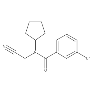 3-bromo-N-(cyanomethyl)-N-cyclopentylbenzamide结构式