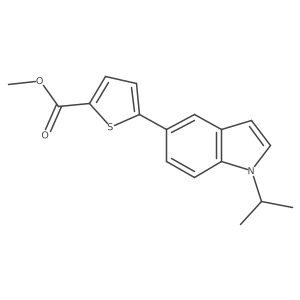 5-(1-Isopropyl-indol-5-yl)thiophene-2-carboxylic acid methyl ester结构式