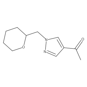 1-{1-[(oxan-2-yl)methyl]-1H-pyrazol-4-yl}ethan-1-one Structure
