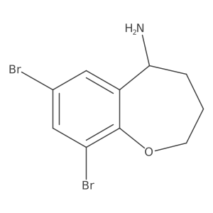 7,9-Dibromo-2,3,4,5-tetrahydrobenzo[b]oxepin-5-amine结构式
