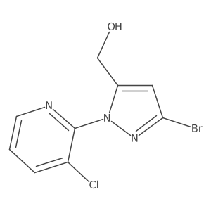 [3-bromo-1-(3-chloropyridin-2-yl)-1H-pyrazol-5-yl]methanol结构式
