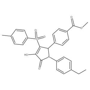 methyl 4-(1-(4-ethylphenyl)-4-hydroxy-5-oxo-3-tosyl-2,5-dihydro-1H-pyrrol-2-yl)benzoate Structure