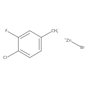 4-Chloro-3-fluorobenzylzinc bromide Structure
