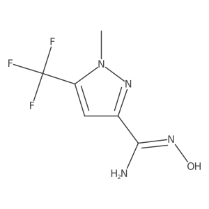 N'-hydroxy-1-methyl-5-(trifluoromethyl)pyrazole-3-carboximidamide Structure