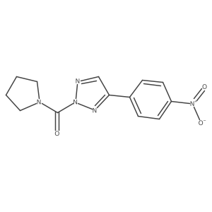 (4-(4-Nitrophenyl)-2H-1,2,3-triazol-2-yl)(pyrrolidin-1-yl)methanone结构式