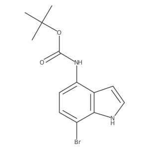 Carbamic acid, N-(7-bromo-1H-indol-4-yl)-, 1,1-dimethylethyl ester Structure