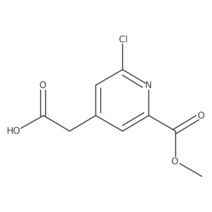 [2-Chloro-6-(methoxycarbonyl)pyridin-4-YL]acetic acid Structure