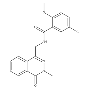 5-chloro-2-methoxy-N-((3-methyl-4-oxo-3,4-dihydrophthalazin-1-yl)methyl)benzamide结构式