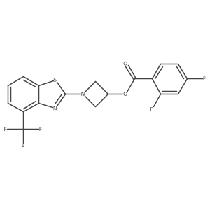 1-(4-(Trifluoromethyl)benzo[d]thiazol-2-yl)azetidin-3-yl 2,4-difluorobenzoate结构式
