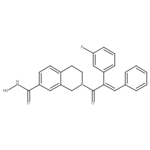 7-Isoquinolinecarboxamide, 2-[2-(3-fluorophenyl)-1-oxo-3-phenyl-2-propen-1-yl]-1,2,3,4-tetrahydro-N-hydroxy- Structure