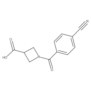 1-(4-Cyanobenzoyl)azetidine-3-carboxylic acid Structure