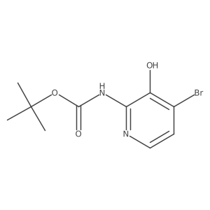 tert-butyl N-(4-bromo-3-hydroxypyridin-2-yl)carbamate结构式