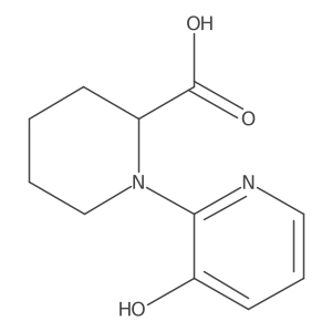 1-(3-Hydroxypyridin-2-yl)piperidine-2-carboxylic acid结构式