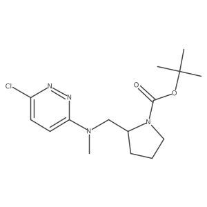 tert-Butyl 2-(((6-chloropyridazin-3-yl)(methyl)amino)methyl)pyrrolidine-1-carboxylate Structure