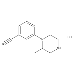 2-(2-Methylpiperazin-1-yl)isonicotinonitrile hydrochloride Structure