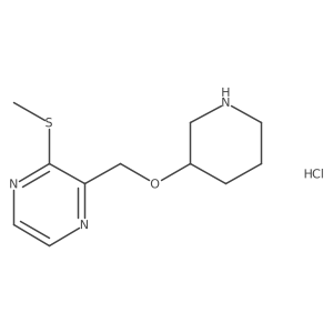 (R)-2-(methylthio)-3-((piperidin-3-yloxy)methyl)pyrazine hydrochloride结构式